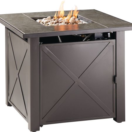 For Living Plateau Tank-In Outdoor Fire Pit Table, 40,000 BTU