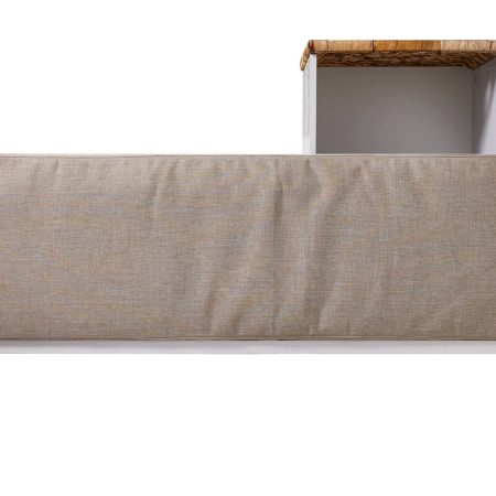 For Living Storage Bench, White