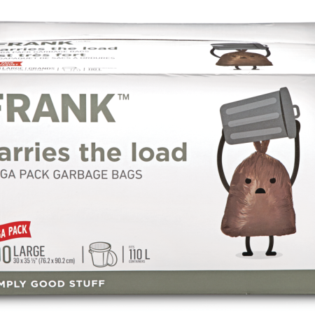 FRANK Large Outdoor Unscented Garbage Bags, 100-pk, 42.5L