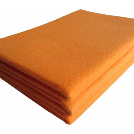 FRANK All-Purpose Machine Washable Synthetic Giant Shammy Towel, Orange, 3-pk