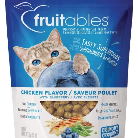 Fruitables® Chicken Flavour with Blueberry Dry Cat Treats, 70-g