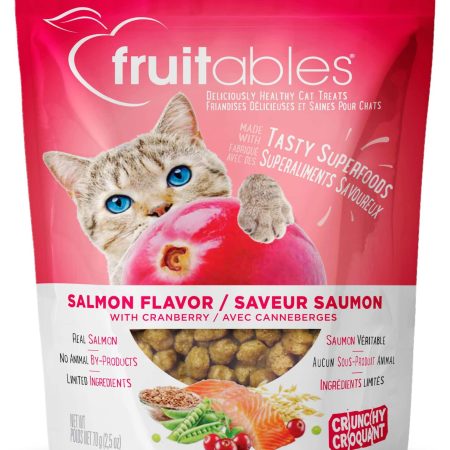 Fruitables® Salmon Flavour with Cranberry Dry Cat Treats, 70-g