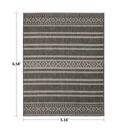 CANVAS Sutherland Durable Geometric Indoor/Outdoor Rug, 5-ft x 7-ft