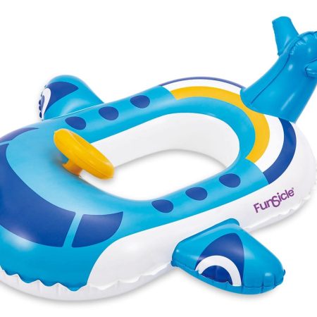 Funsicle Go Float Jet Inflatable Ride-On Water/Pool Float, Blue, 37-in x 33-in