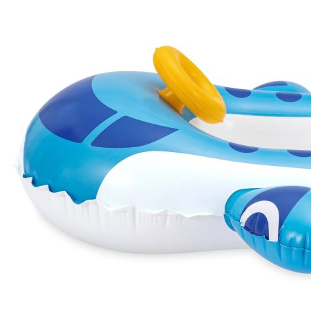 Funsicle Go Float Jet Inflatable Ride-On Water/Pool Float, Blue, 37-in x 33-in