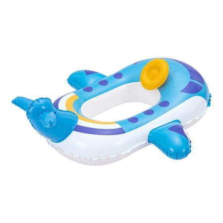 Funsicle Go Float Jet Inflatable Ride-On Water/Pool Float, Blue, 37-in x 33-in