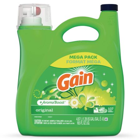 Gain + Aroma Boost Liquid Laundry Detergent, Original Scent, 107 LD, 4.55 L