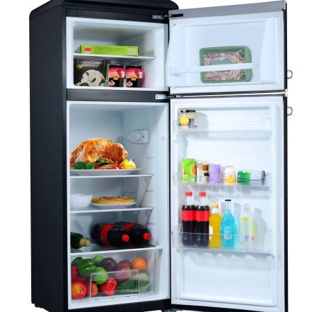 Galanz Retro Style Energy Star Refrigerator, Black, 7.6-cu.ft