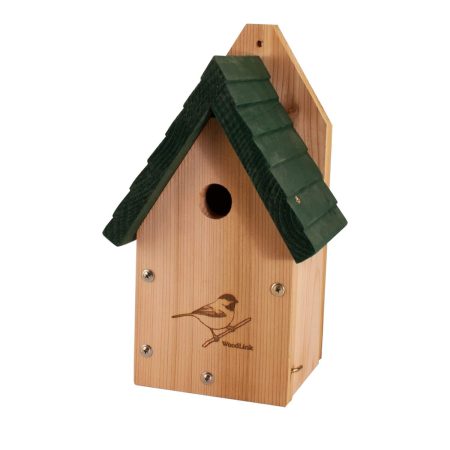 Panacea Garden Outdoor Wooden Wren and Chickadee Bird House, 6.3 x 6.8 x 12.1-in