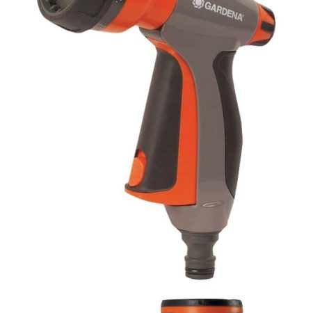 Gardena Metal & Plastic Adjustable 7-Pattern Front-Trigger Garden Water Hose Spray Nozzle