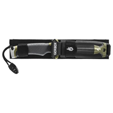 Gerber Ultimate Survival Fixed Blade Hunting Knife w/ Fire Starter, Sharpener, and Sheath