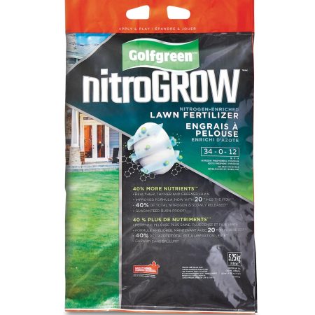 Golfgreen NitroGROW High Nitrogen Fertilizer for Lawn, 34-0-12, 400-m2