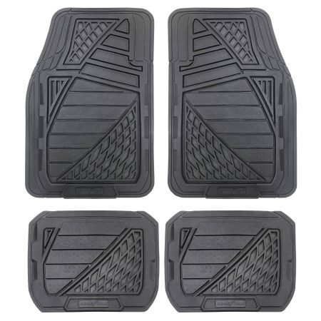 Goodyear Extra Heavy-Duty Car Floor Mats, Black, 4-pc