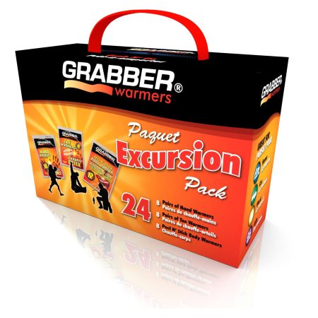 Grabber® Warmers Excursion Pack With Hand/Toe/Body Warmers for Hunting/Hiking/CamPing, 24-Pk