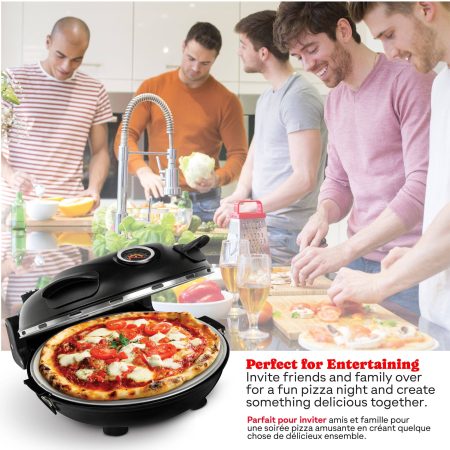 As Seen On TV Granitestone Piezano Electric Pizza Oven, 12-in, Black