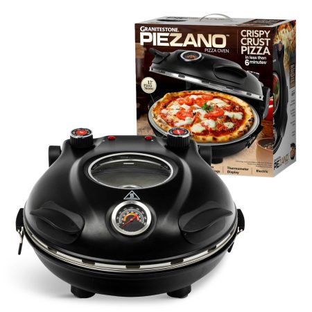 As Seen On TV Granitestone Piezano Electric Pizza Oven, 12-in, Black