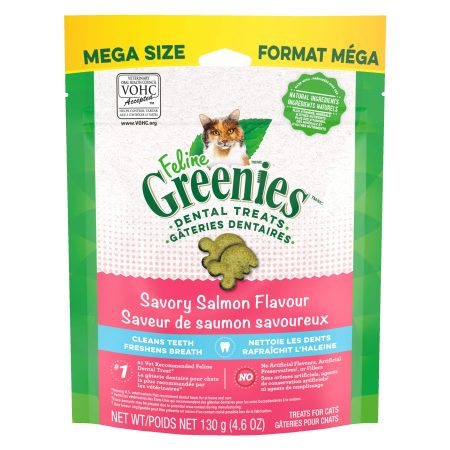 Greenies Feline Savoury Salmon Flavour Cat Dental Treat, 4.6-oz