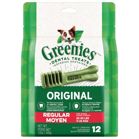 Greenies Original Regular Oral Care Dental Dog Treats, 340-g