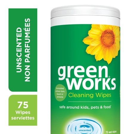 Greenworks Fragrance-Free Cleaning Wipes, 75-pk