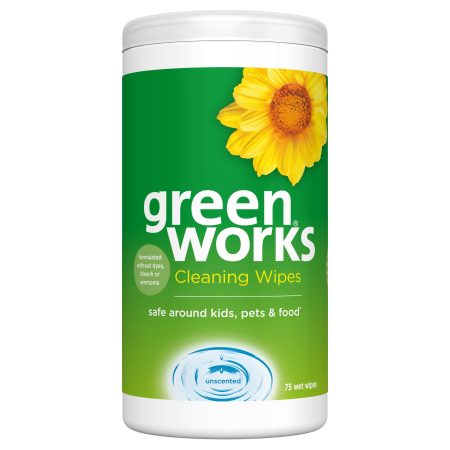 Greenworks Fragrance-Free Cleaning Wipes, 75-pk