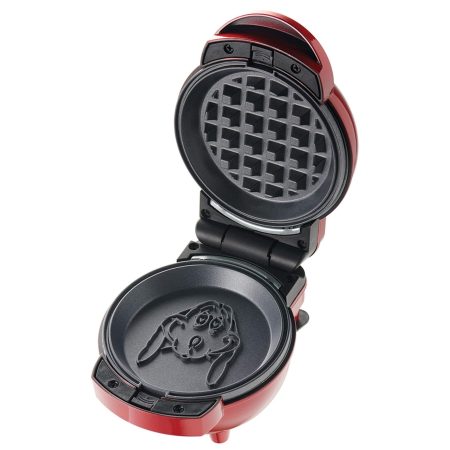 Grinch Non-Stick Mini Waffle Maker and Griddle, Red