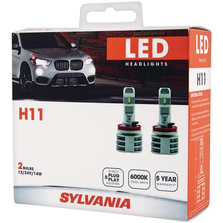 H11  Sylvania ZEVO® LED Headlight Bulb, 6000k Cool White Light, 2-pk