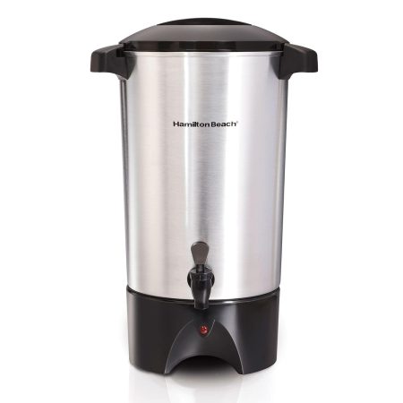 Hamilton Beach Coffee Urn w/ 2-way Dispenser, Stainless Steel, 15 to 45 Cups