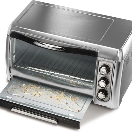 Hamilton Beach Easy-Reach Convection Toaster Oven w/ 3 Functions, Stainless Steel, 6-Slices