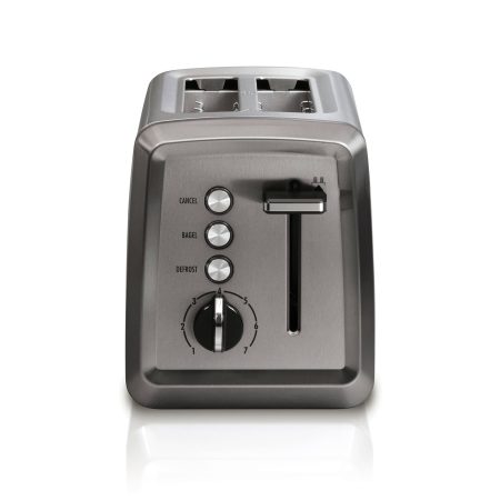 Hamilton Beach Elite Extra Wide Slots Toaster w/ 7 Settings, Stainless Steel, Black, 2-Slices