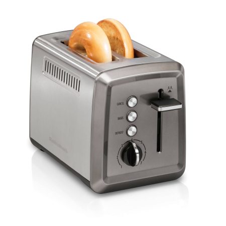 Hamilton Beach Elite Extra Wide Slots Toaster w/ 7 Settings, Stainless Steel, Black, 2-Slices