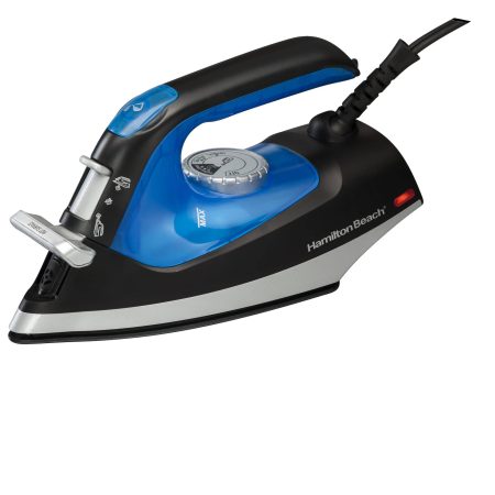 Hamilton Beach 1200W 2 in 1 Steam Iron and Clothes Steamer, Blue/Black