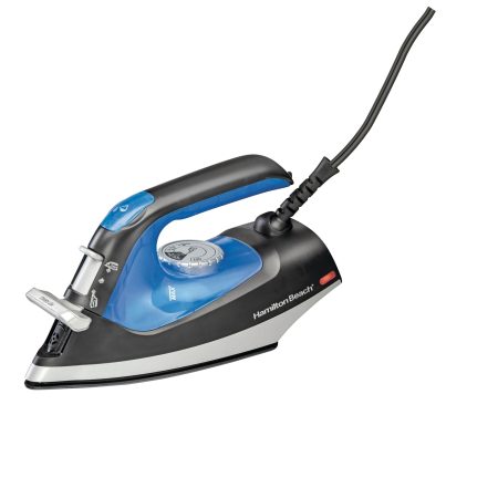 Hamilton Beach 1200W 2 in 1 Steam Iron and Clothes Steamer, Blue/Black