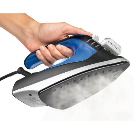 Hamilton Beach 1200W 2 in 1 Steam Iron and Clothes Steamer, Blue/Black