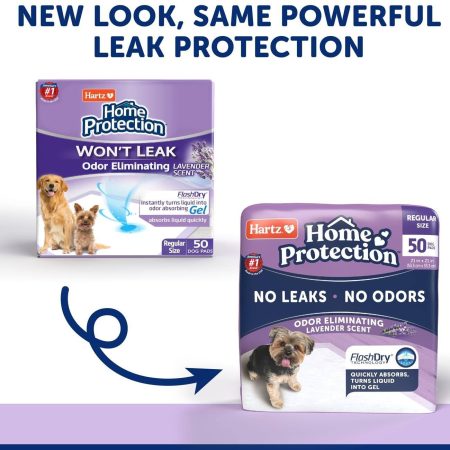 Hartz Home Protection™ Odour-Eliminating Dog Training Pads, Lavender Scent, 21-in x 21-in, 50-pk