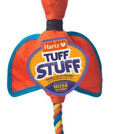 Hartz Durable Nylon Nose Divers Duck Dog Toy, Assorted Colours