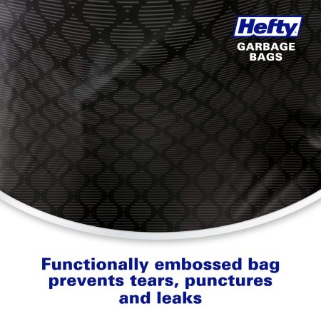 Hefty® ULTRA STRONG™ X-Large 140-L Black Garbage Bags with Drawstring & ARM & HAMMER™, 12-pk