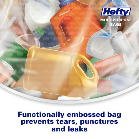 Hefty® ULTRA STRONG™ Tall 50-L Clear Multipurpose Garbage Bags with Drawstring & ARM & HAMMER™, 28-pk