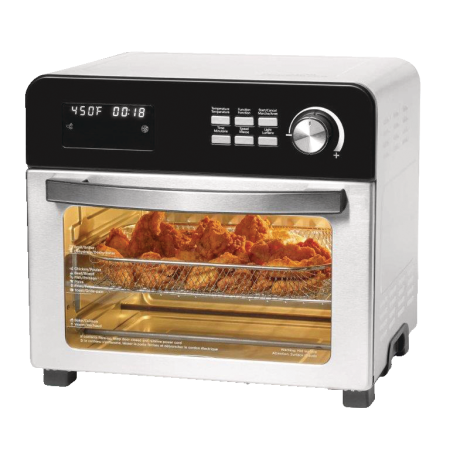 Heritage Digital Convection Air Fryer Toaster Oven, Silver