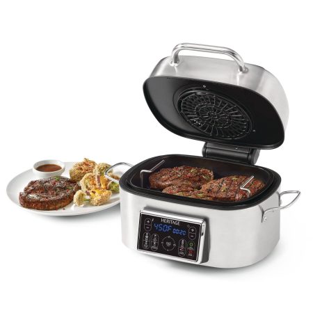 Heritage LED Display Air Fryer with Grill, 6-L