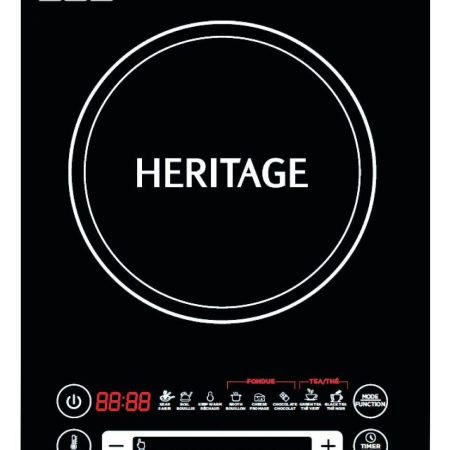 Heritage Portable Induction Cooktop w/ 8 Cooking Functions, Black, 1800W