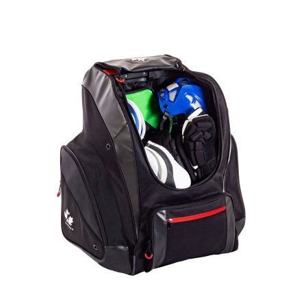 Hockey Canada Backpack Hockey Bag, Wheeled, Youth/Junior, Black, 26-in