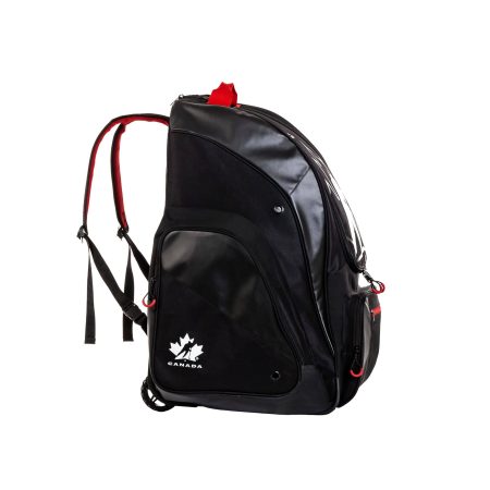 Hockey Canada Backpack Hockey Bag, Wheeled, Youth/Junior, Black, 26-in