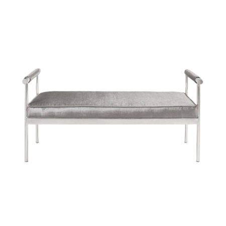 Home Gear Bench with Pickup Handles, Silver Frame