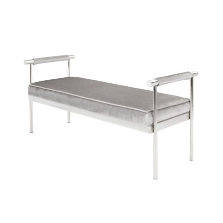 Home Gear Bench with Pickup Handles, Silver Frame