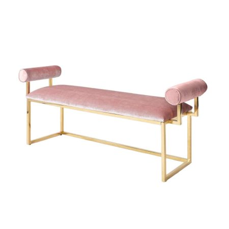 Home Gear Gold Frame Bench with Bolster Handles