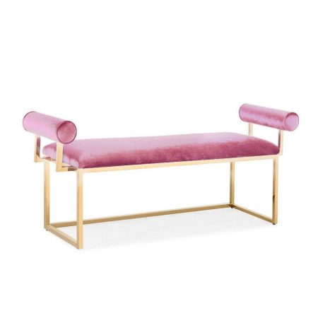 Home Gear Gold Frame Bench with Bolster Handles