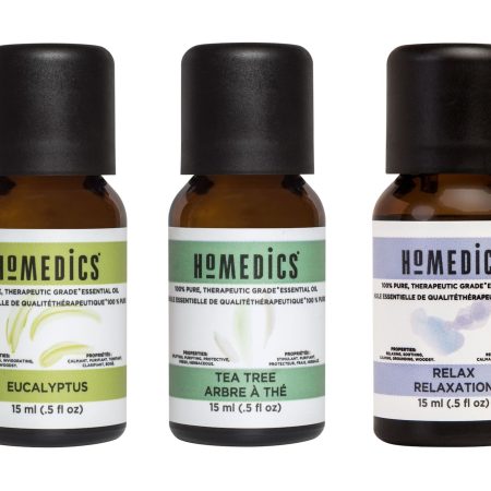 HoMedics Clarify & Relax, Eucalyptus & Tea Tree Essential Oils Aromatherapy Kit, 15-ml, 3-pk