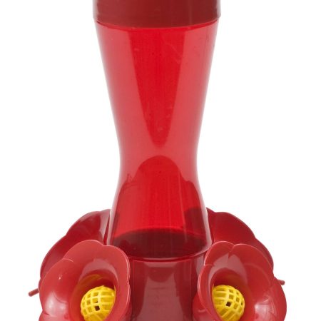 Perky Pet Pinch-Waist Red Plastic Hummingbird Feeder, 8-oz