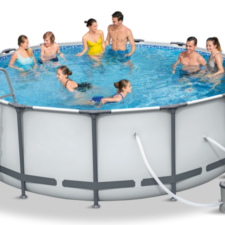 HydroForce™ Pro Max Round Steel Frame Swimming Pool, 15-ft x 48-in