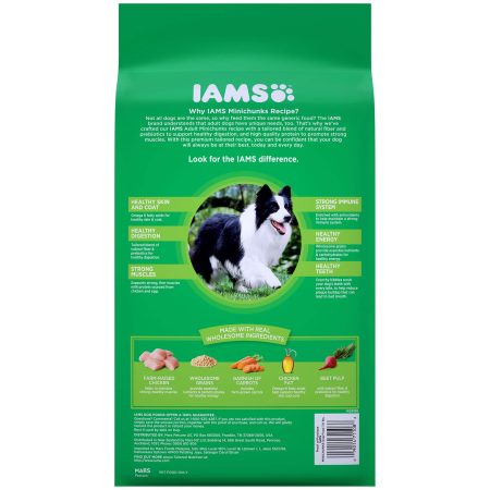 IAMS™ Adult Minichunks Dry Dog Food Chicken & Whole Grains Recipe, 3.18-kg